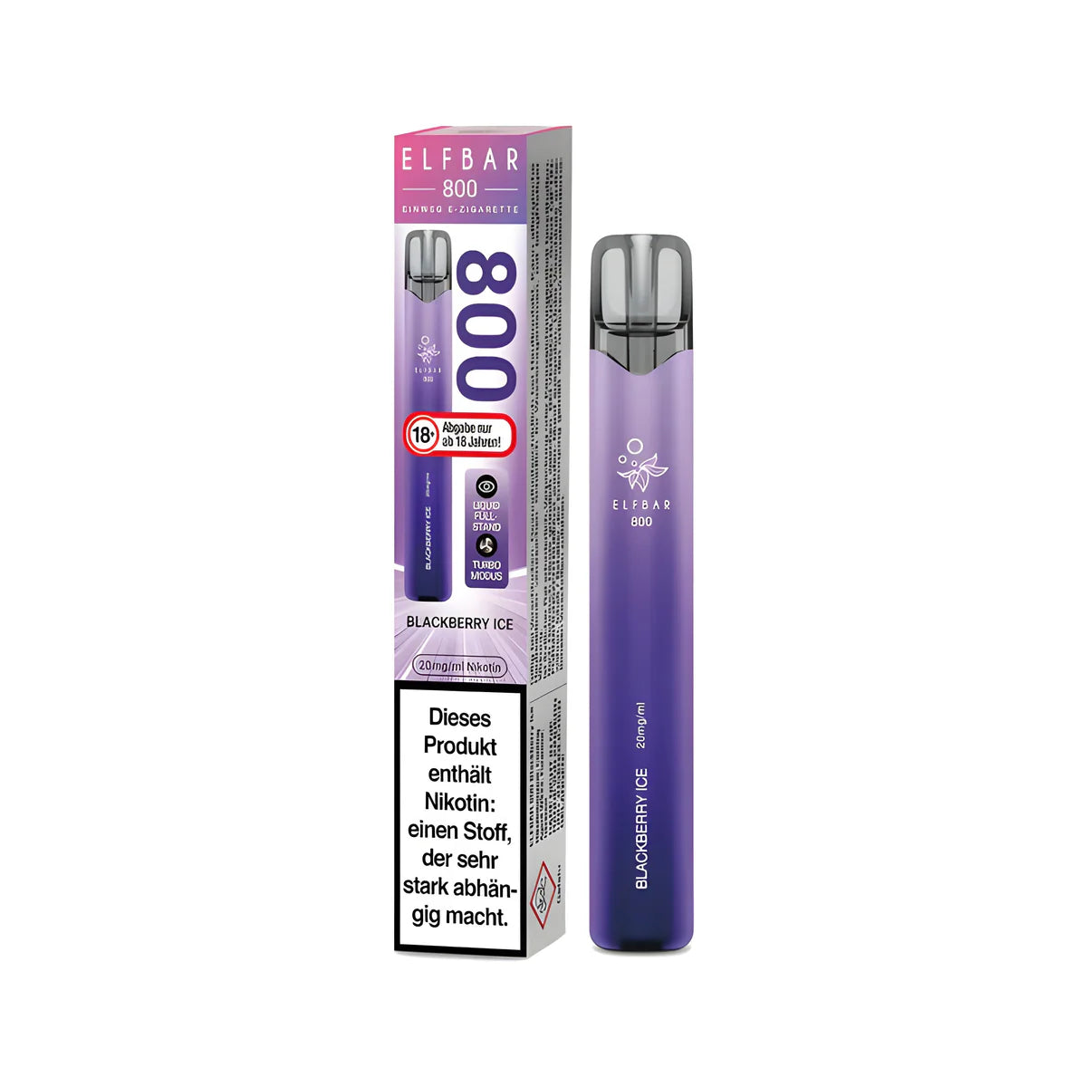 Elfbar 800 mit 2% Nikotin - Blackberry Ice